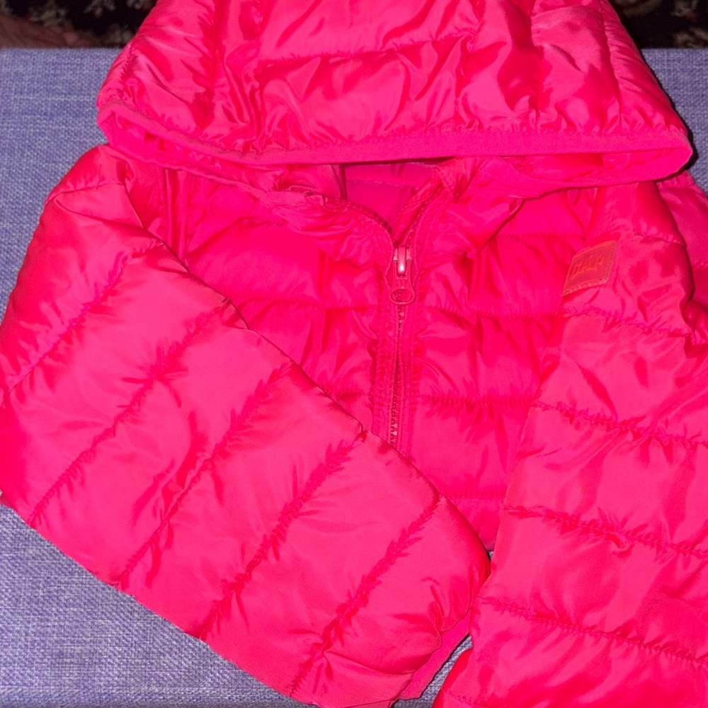 GAP Kids Bright Pink Puffer Jacket